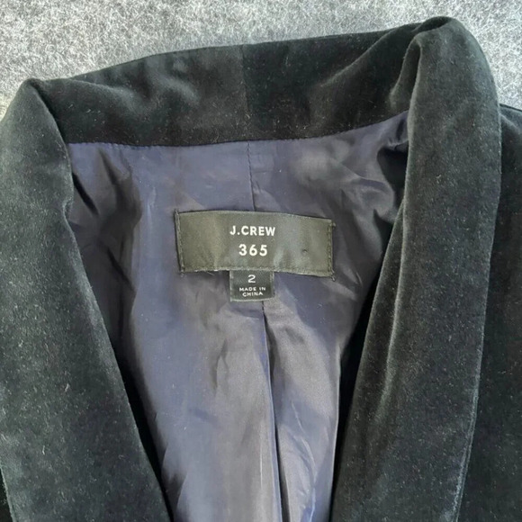 J Crew Womens Going Out Blazer Jacket 2 365 Velour Stretch Open Front Lined 532 - Picture 2 of 14